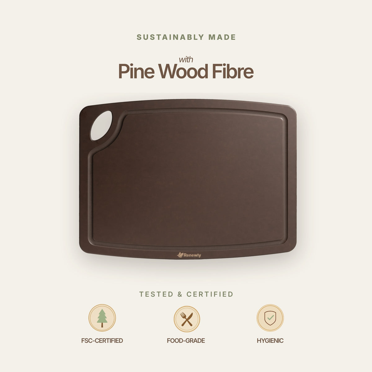 Renewly Wood Fibre Chopping Board